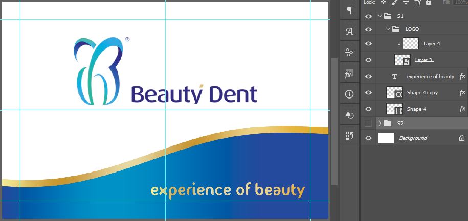 فایل فتوشاپ لایه باز کارت ویزیت کلینیک زیبایی دندان