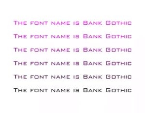 دانلود فونت بنک گوتیک Bank Gothic