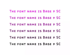 دانلود فونت Base 9 SC