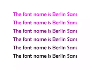 دانلود فونت Berlin Sans