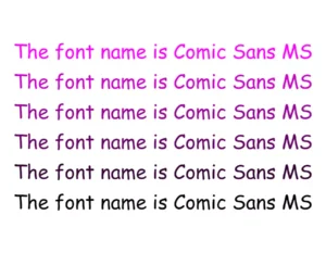 دانلود فونت Comic Sans MS