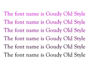 دانلود فونت Goudy Old Style