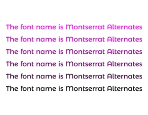 دانلود فونت Montserrat Alternates