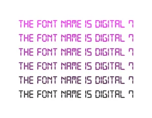 دانلود فونت دیجیتال Digital 7