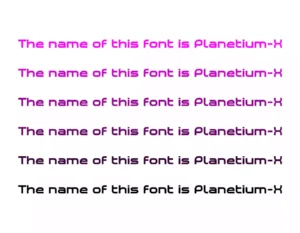 دانلود فونت Planetium X