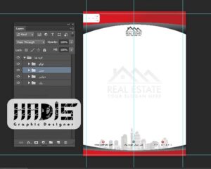 فایل فتوشاپ لایه باز طرح سربرگ مشاور املاک